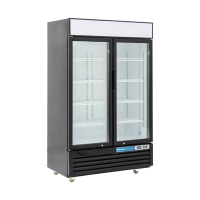 2 Door Commercial Display Refrigerator, EQCHEN 48 Inch Commercial Drinks Fridge