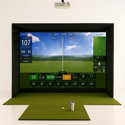 Golf Simulator Built for Precision Training, Doppler Radar Launch Monitor, HD Shot Tracking, 50 Virtual Courses