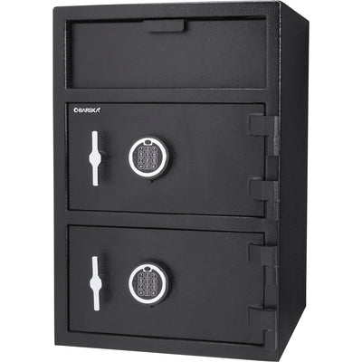 Digital Keypad 2 Lock Depository Safe 1 6 2 Cubic Ft - Black
