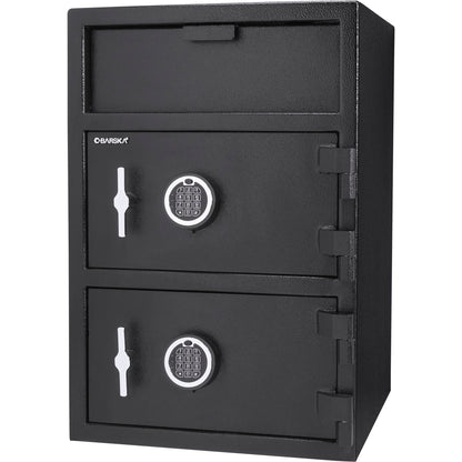 Digital Keypad 2 Lock Depository Safe 1 6 2 Cubic Ft - Black