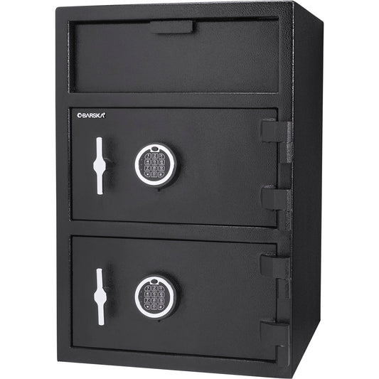 Digital Keypad 2 Lock Depository Safe 1 6 2 Cubic Ft - Black