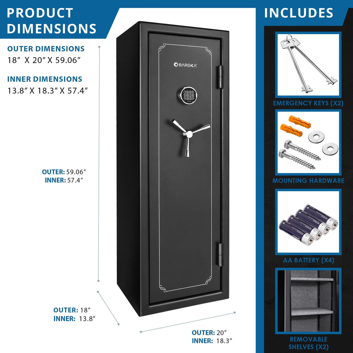 Tall Fireproof Protection Safe Vault