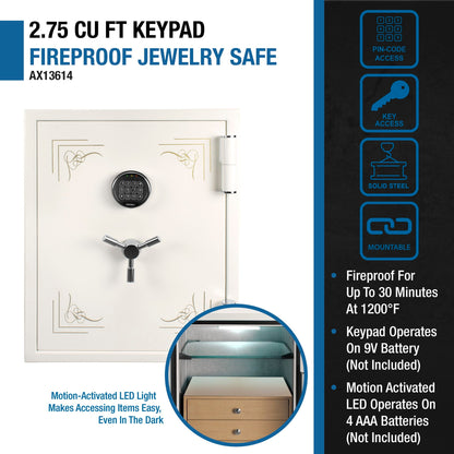 Keypad Fireproof Protection Jewelry Safe
