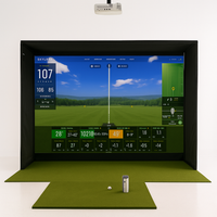 Golf Simulator Built for Precision Training, Doppler Radar Launch Monitor, HD Shot Tracking, 50 Virtual Courses