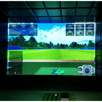 Golf Simulator Enclosure Built for Home Practice, Aluminum Frame, Auto Tee System, 30 Course Library