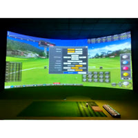 Golf Simulator Designed for Home Practice, 4K Ultra-HD Display, 40 Championship Courses, Real-Time Analytics