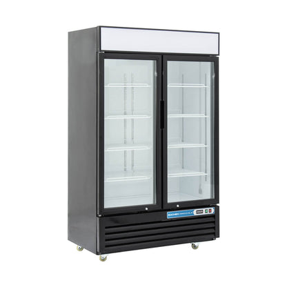2 Door Commercial Display Refrigerator, EQCHEN 48 Inch Commercial Drinks Fridge