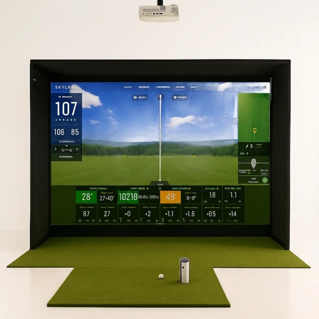 Golf Simulator Built for Precision Training, Doppler Radar Launch Monitor, HD Shot Tracking, 50 Virtual Courses — Studio Shot