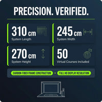 Golf Simulator Built for Precision Training, Doppler Radar Launch Monitor, HD Shot Tracking, 50 Virtual Courses — Results & Stats